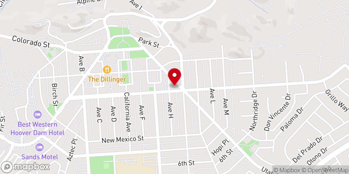 Map showing location of Boulder City United Methodist Church