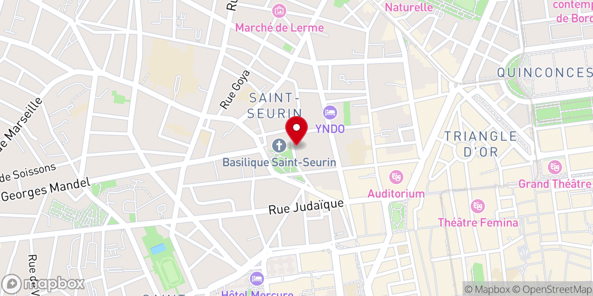 Map showing location of Jésuites de Bordeaux