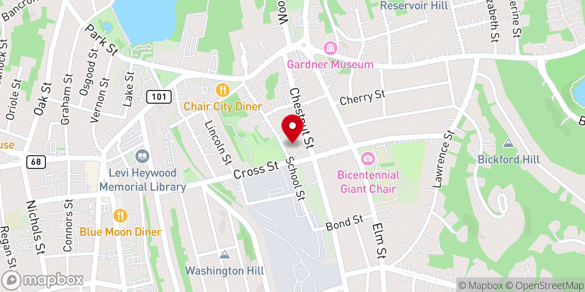Map showing location of St Paul's Episcopal Church