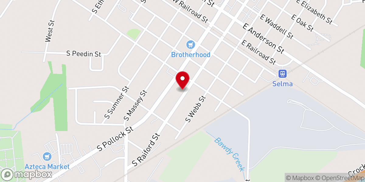 Map showing location of Sand Hill Baptist Church Kinston NC