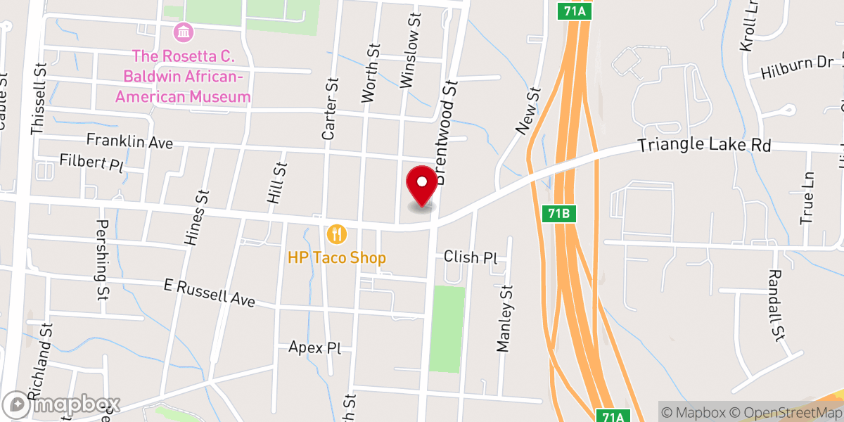 Map showing location of Mount Calvary Holy Church
