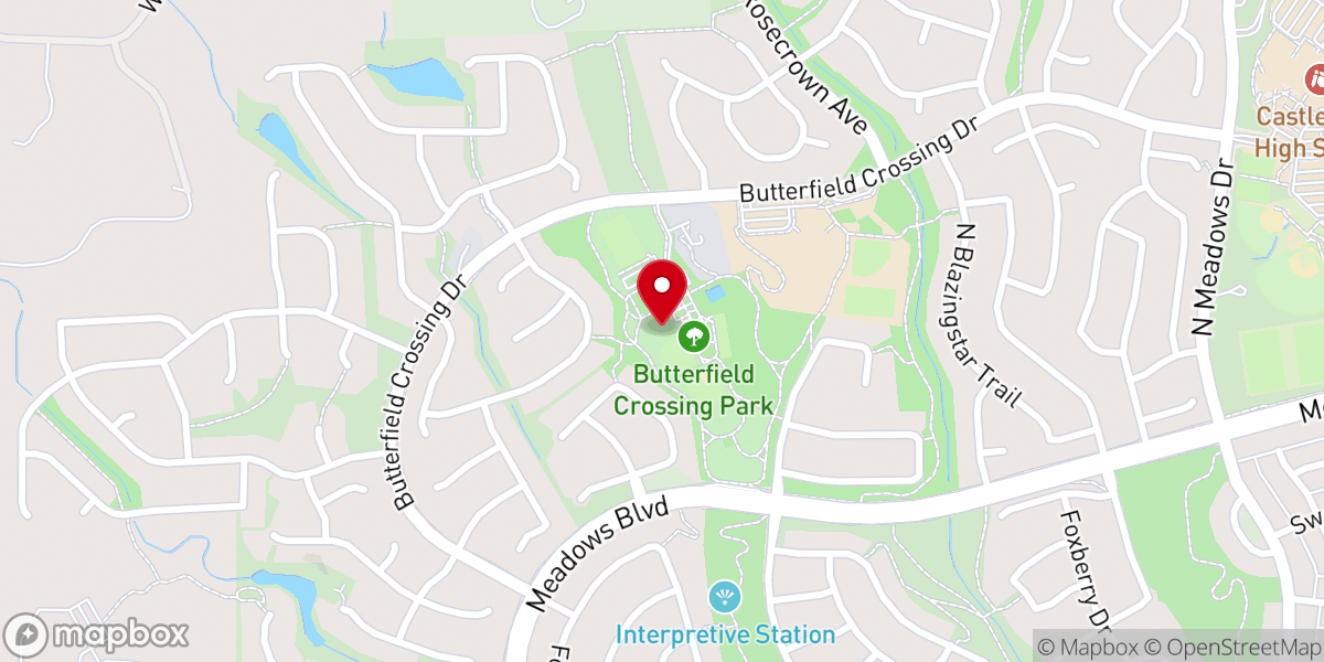 Map showing location of Butterfield Crossing Park