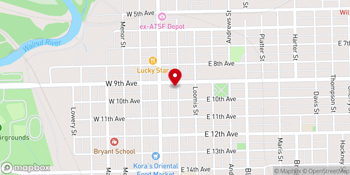 Map showing location of Winfield Main Street