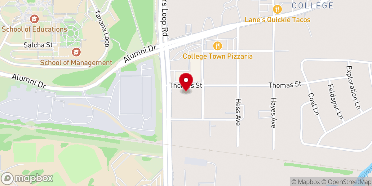 Map showing location of University Baptist Church