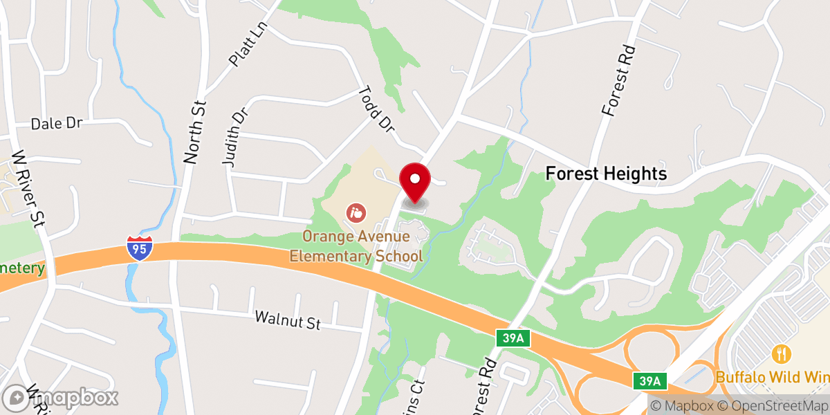 Map showing location of Calvary Church
