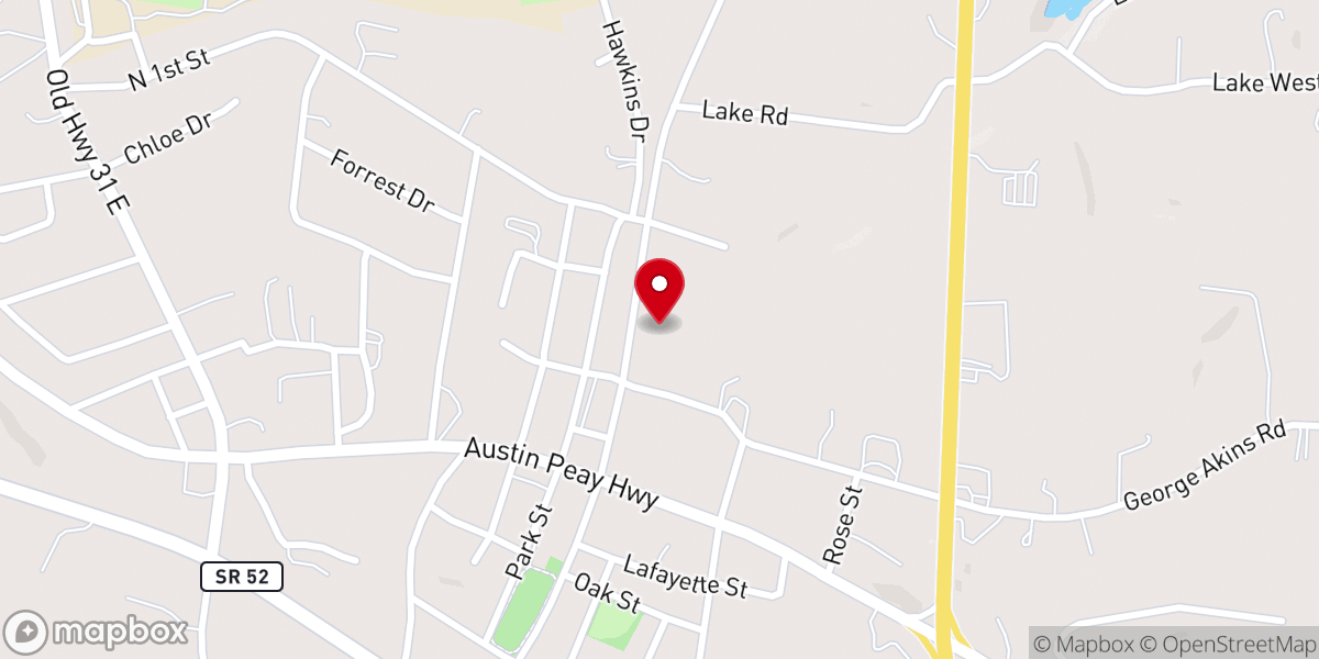 Map showing location of Living Water Recovery Church and The Father's House Sober Living Ministry