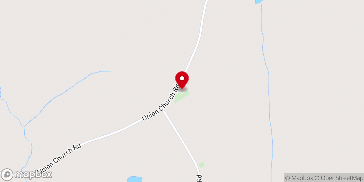Map showing location of Piney Mt Baptist Church