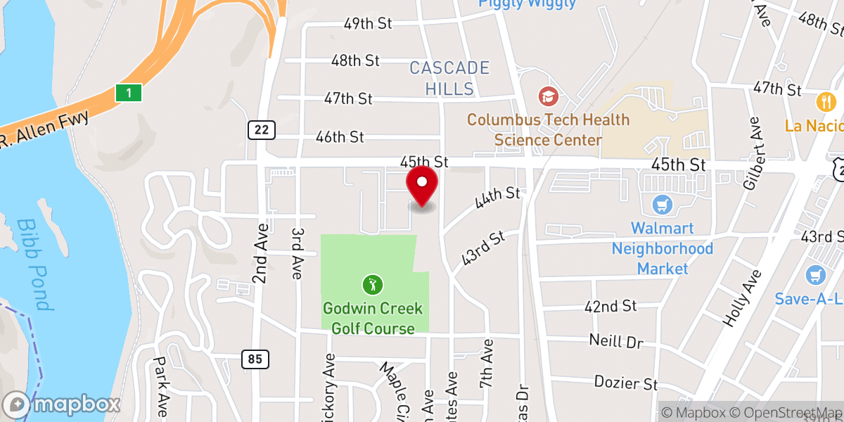Map showing location of New Covenant Church Of Columbus GA