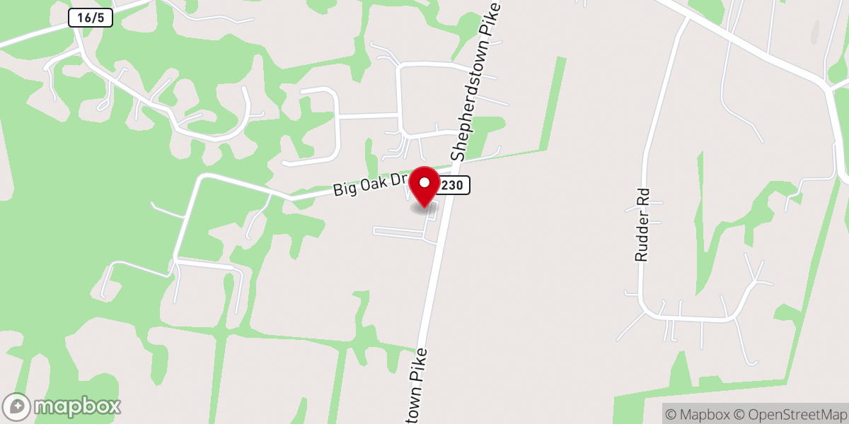 Map showing location of Covenant Baptist Church