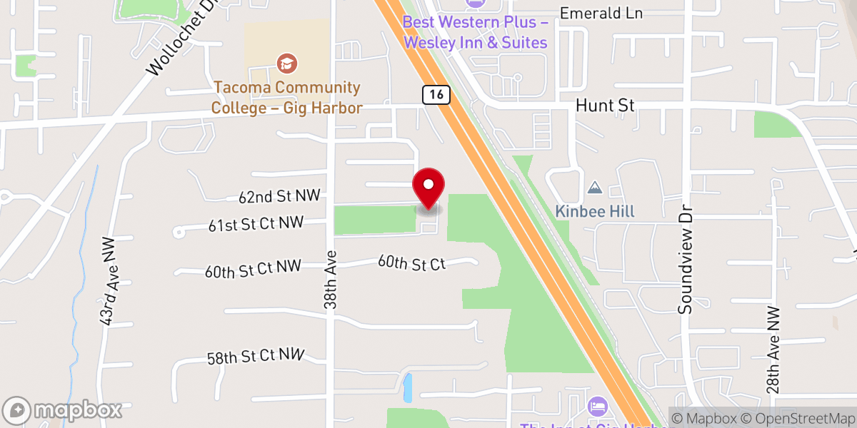 Map showing location of Peninsula Baptist Church