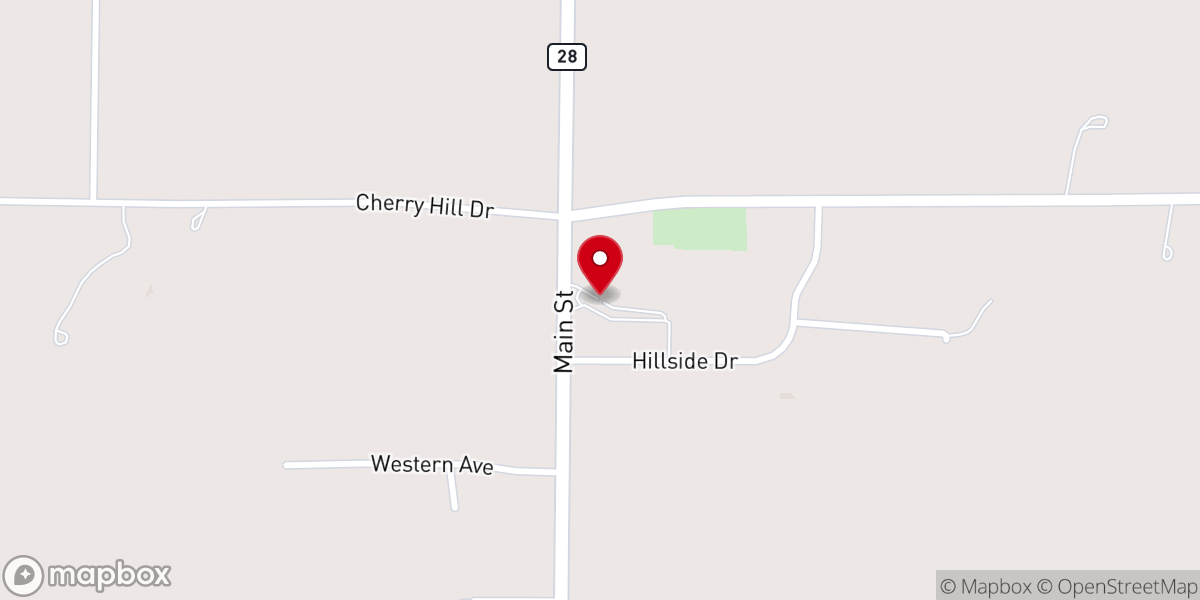 Map showing location of Zion United Methodist Church