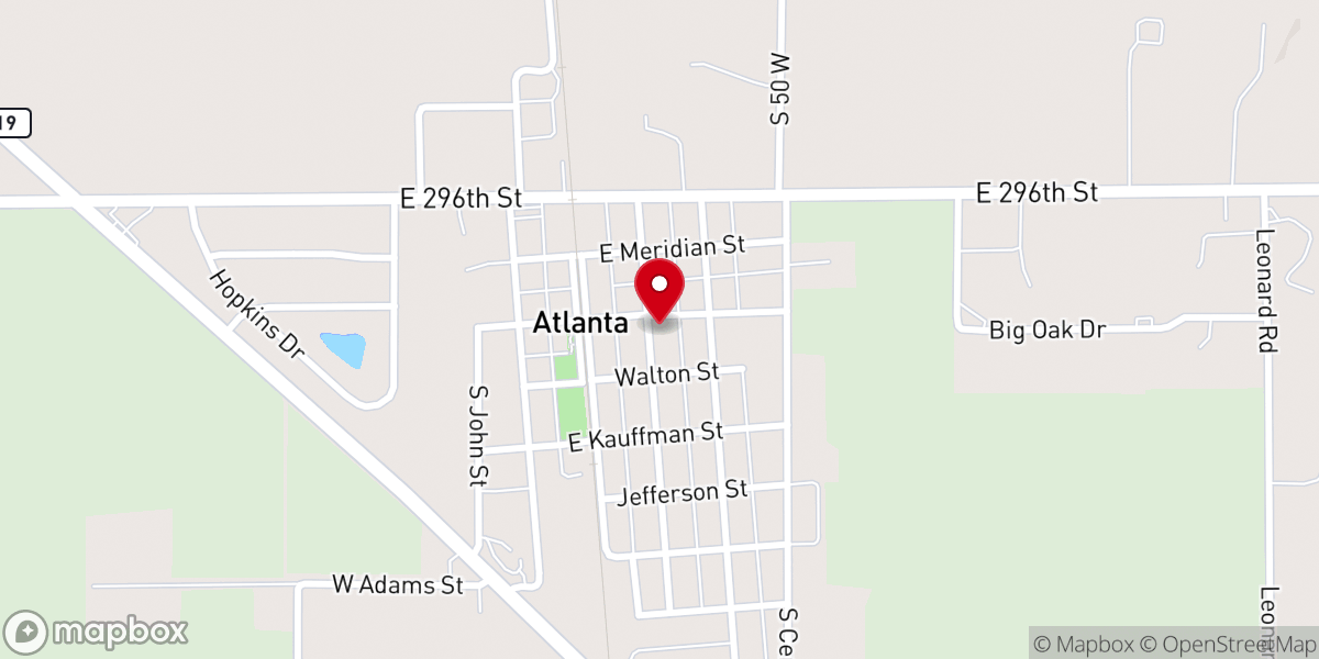 Map showing location of Christian Church