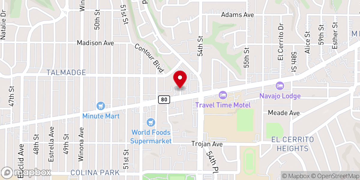 Map showing location of Pentecostal Temple Church of God
