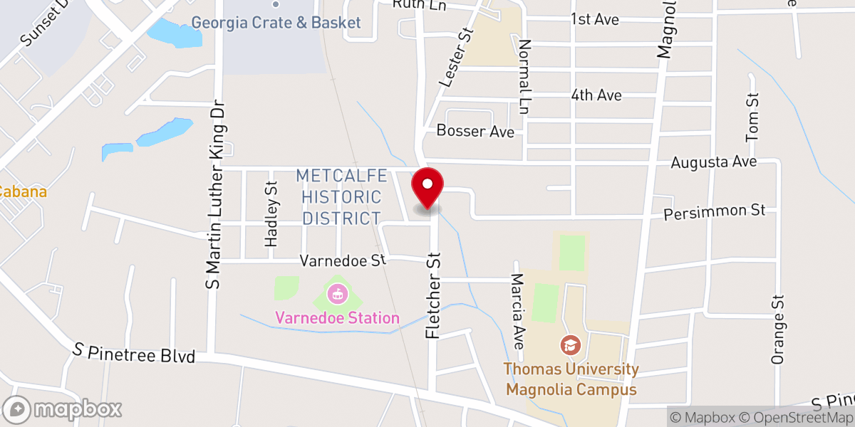 Map showing location of Unity Church