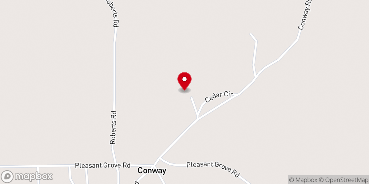 Map showing location of Center Hill Missionary