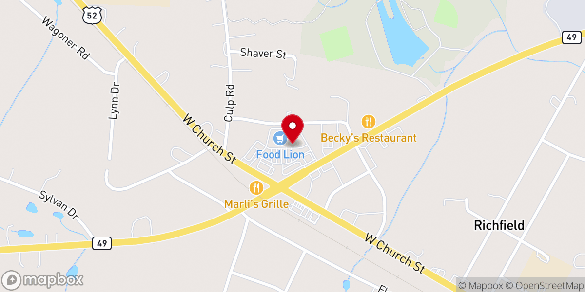 Map showing location of Bliss Nails
