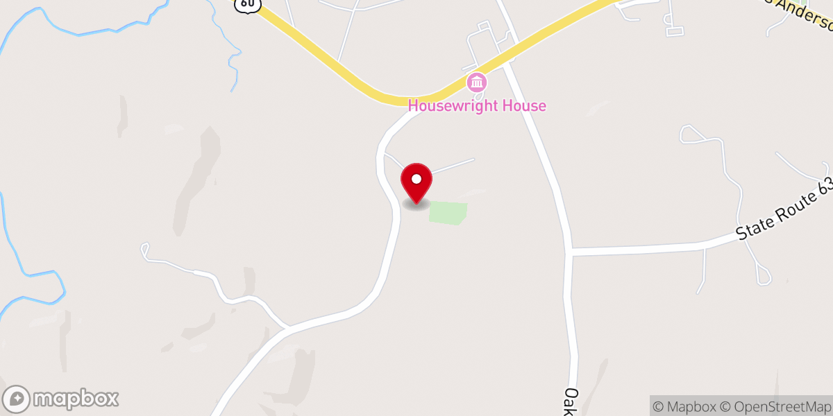 Map showing location of Fork Union Baptist Church