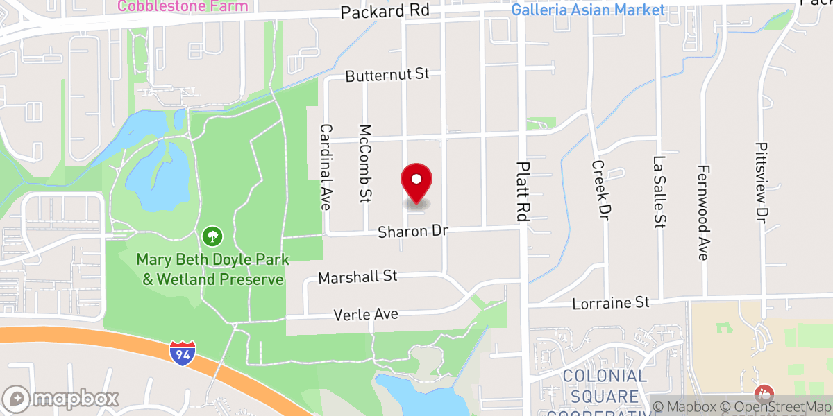 Map showing location of Calvary Chapel Ann Arbor