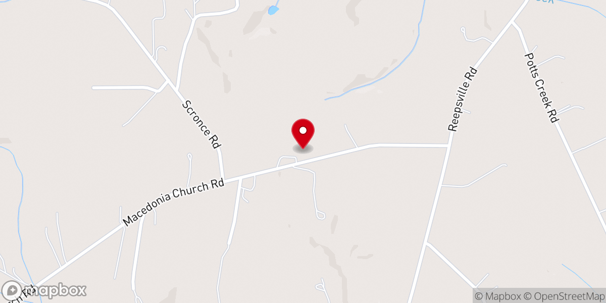 Map showing location of Macedonia Pentecostal Holiness Church