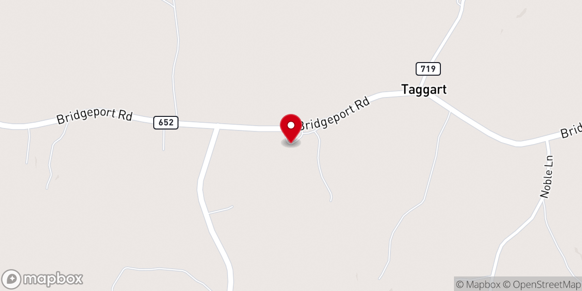 Map showing location of Mt Tabor Baptist Church
