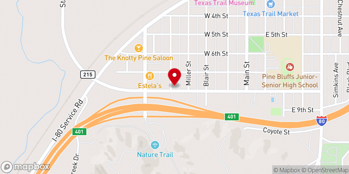 Map showing location of Grace English Lutheran Church