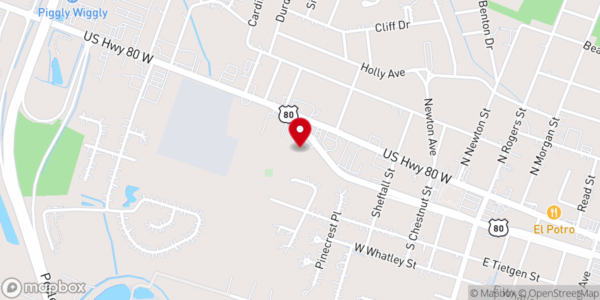 Map showing location of Hosanna Church