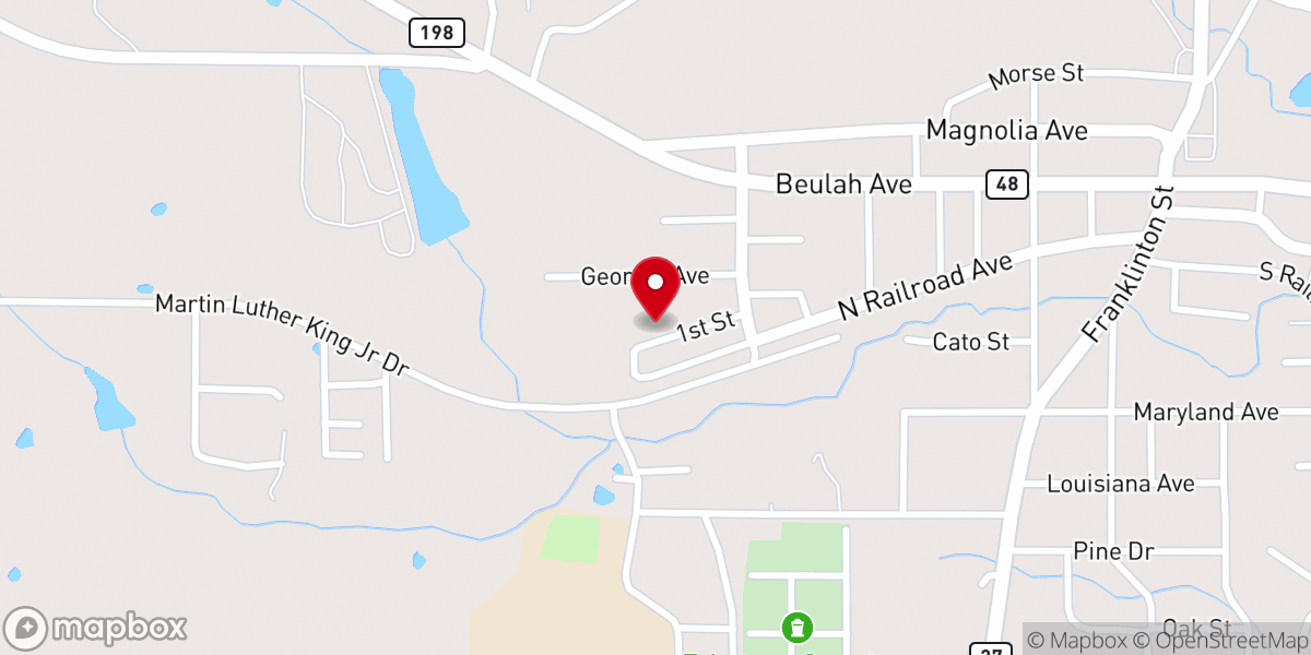 Map showing location of Springhill Church of Christ