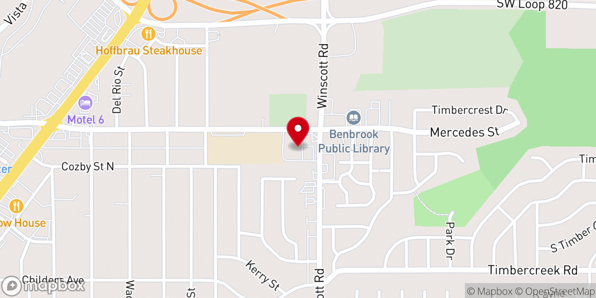 Map showing location of The Church at Benbrook