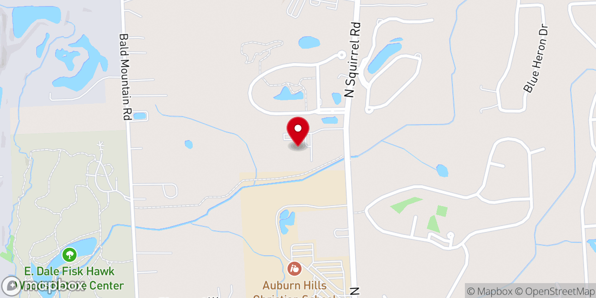 Map showing location of North Auburn Hills Baptist Church