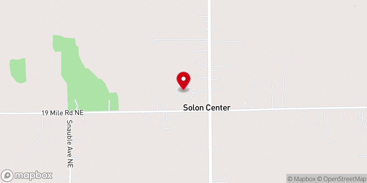 Map showing location of Frost Creek Church