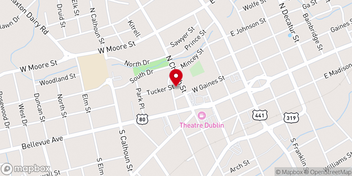 Map showing location of Church of the Immaculate Conception