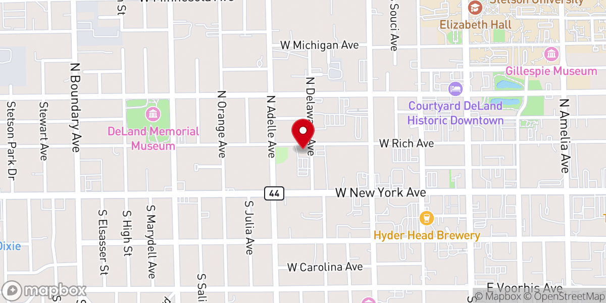 Map showing location of John Bosco Parish Center