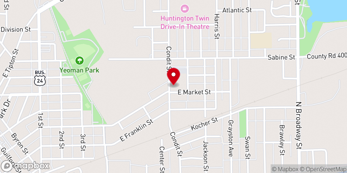 Map showing location of The Salvation Army of Huntington County