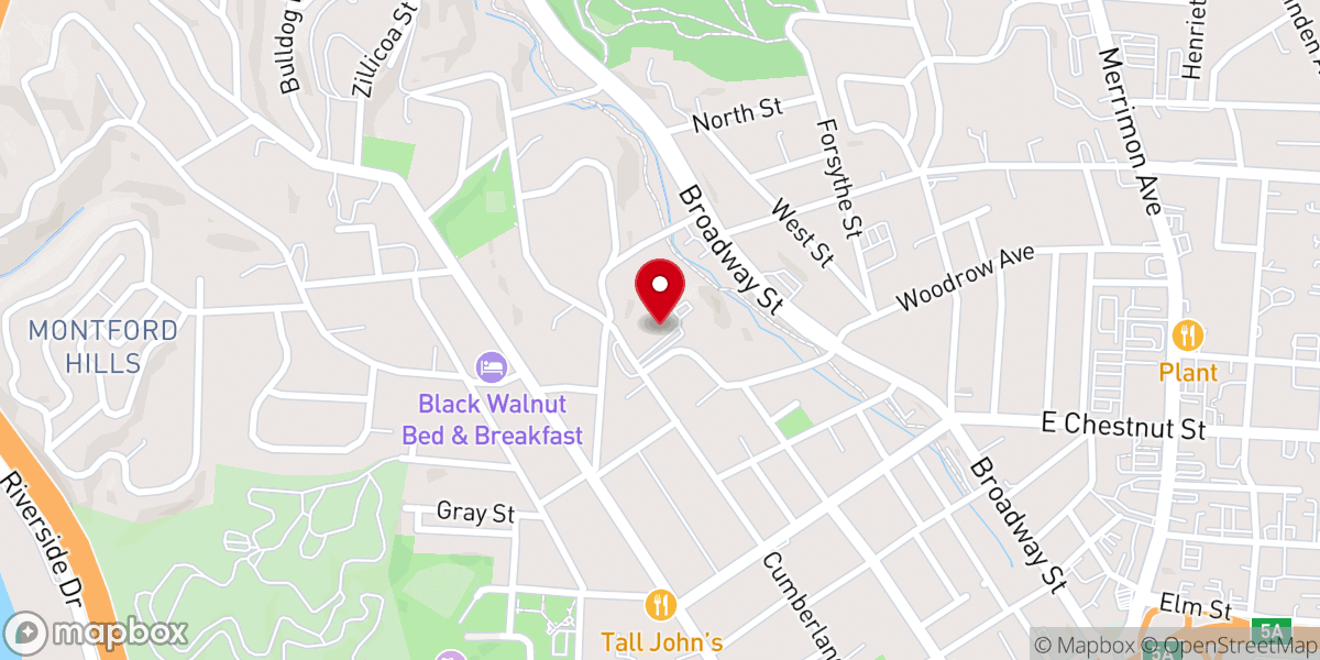 Map showing location of Holy Trinity Greek Orthodox Church