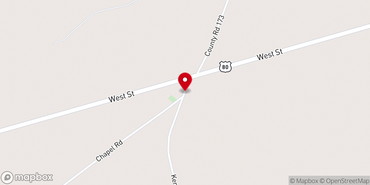 Map showing location of Coleman Chapel