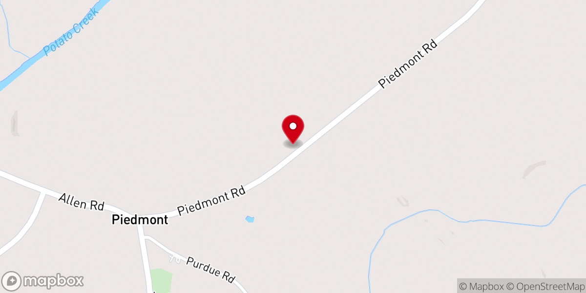 Map showing location of Mt Pleasant Baptist Church