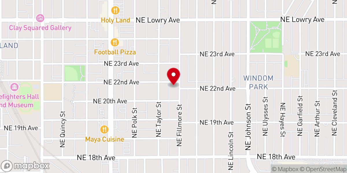 Map showing location of Gospel Light Baptist Church