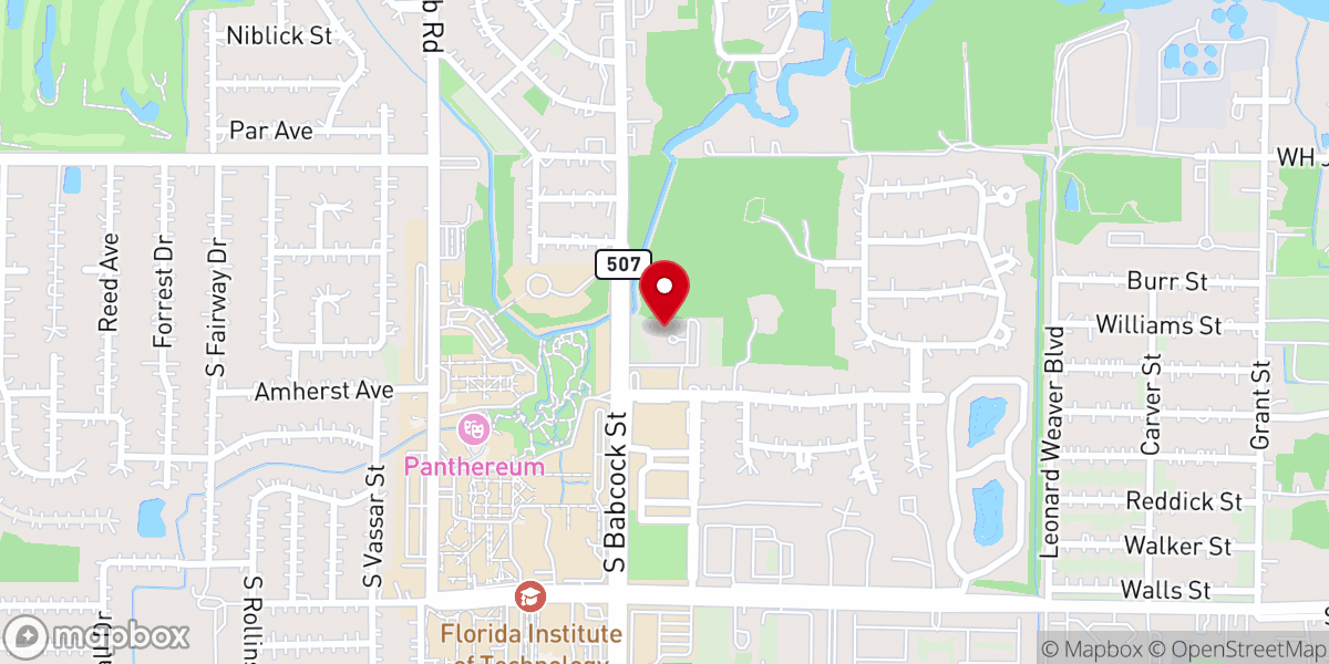 Map showing location of Melbourne First Church of the Nazarene