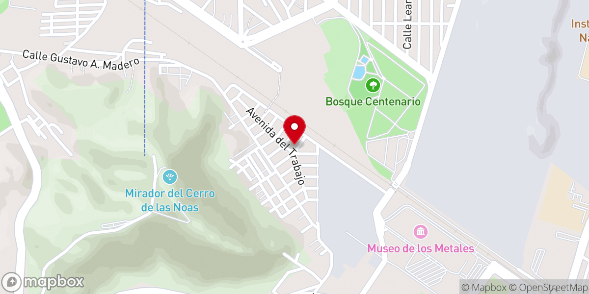 Map showing location of Parroquia de San Francisco de Asís