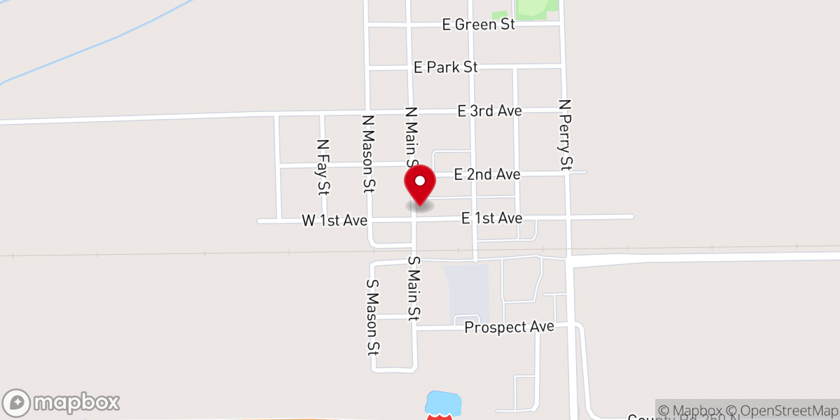 Map showing location of Deer Creek Village Hall