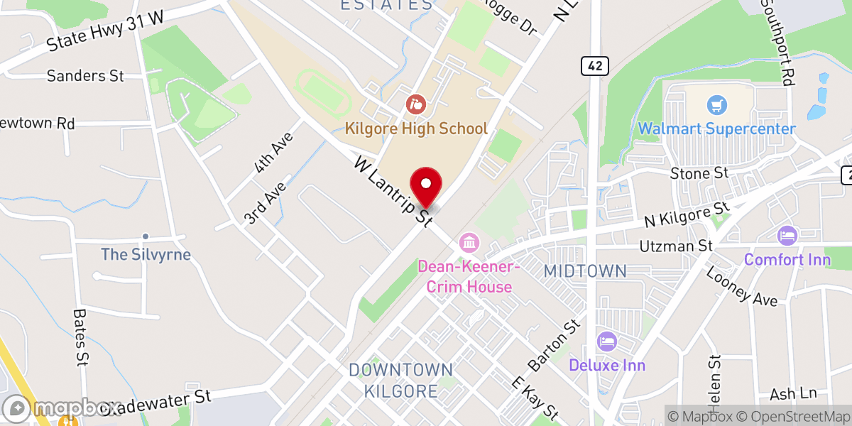 Map showing location of Morning Star Baptist Church