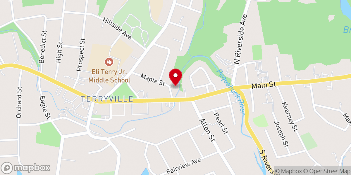 Map showing location of Holy Trinity Lutheran Church