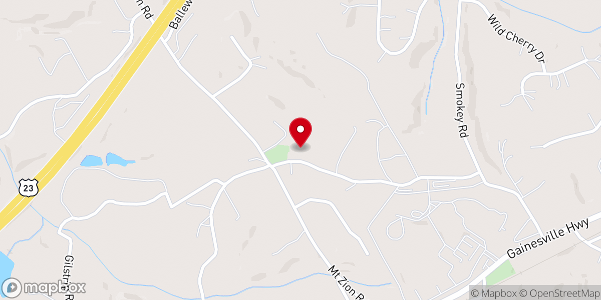 Map showing location of Mt. Zion Methodist Church