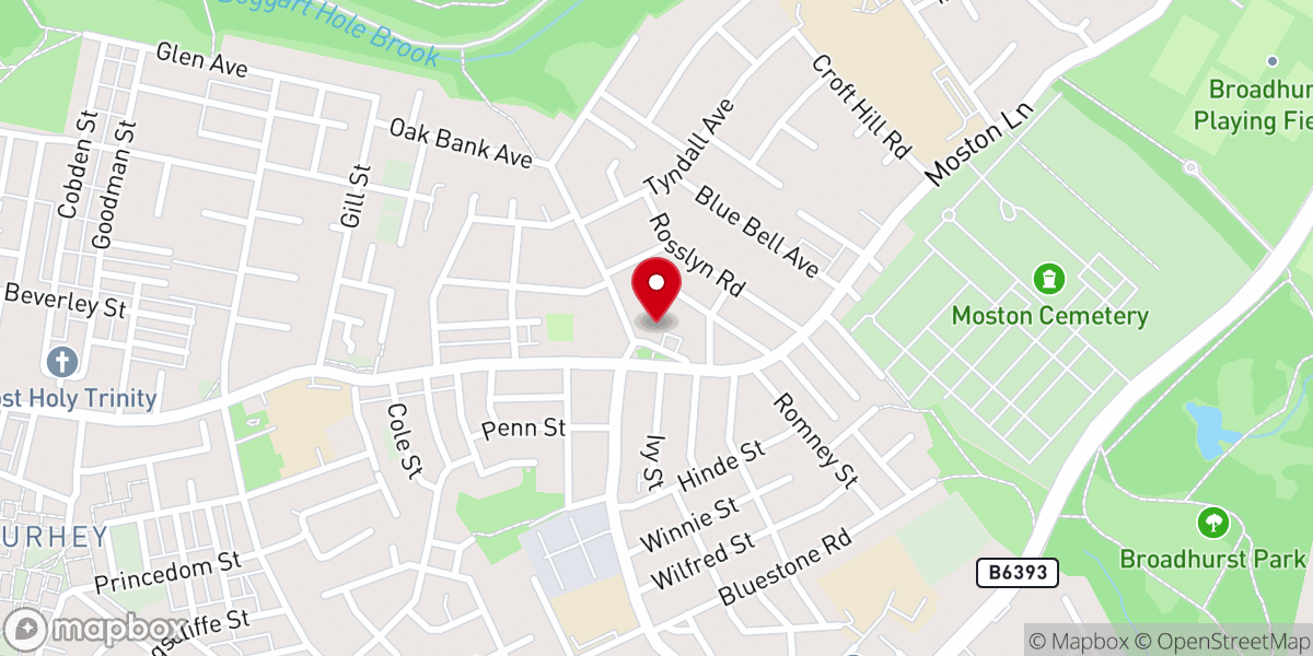 Map showing location of St Dunstan's Church