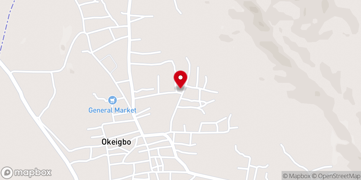 Map showing location of RCCG Church