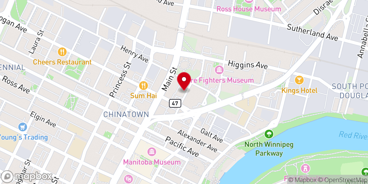Map showing location of Salvation Army Haven