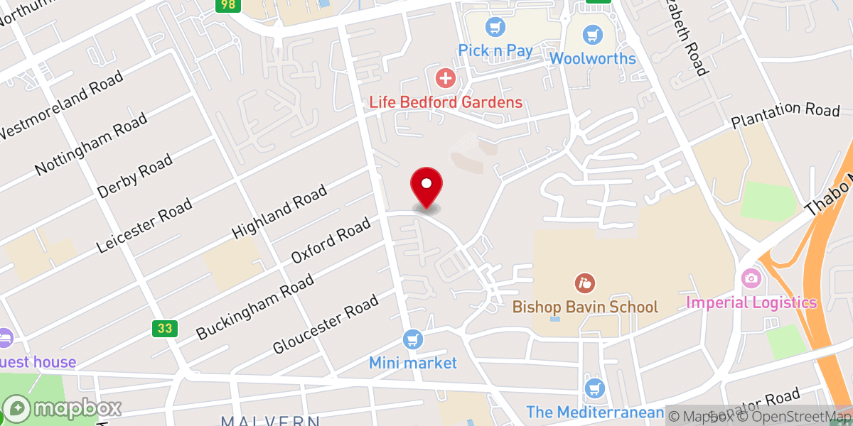 Map showing location of St James Presbyterian Church