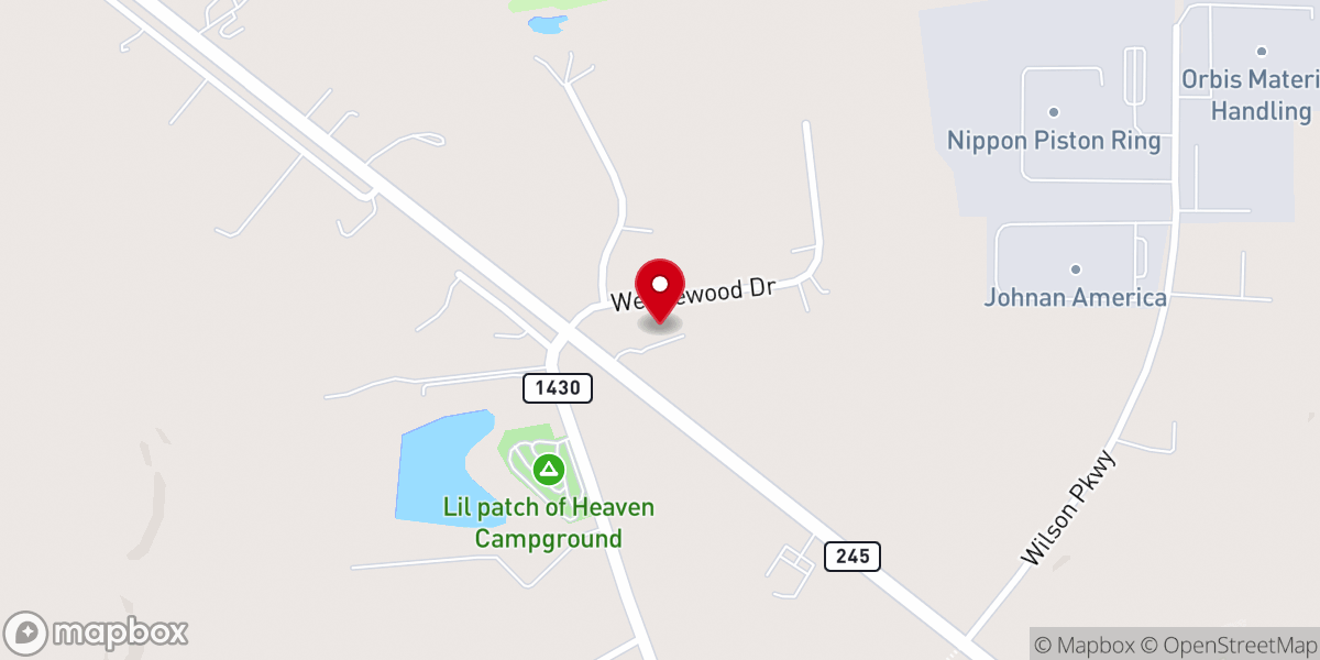 Map showing location of Nelson Christian Church