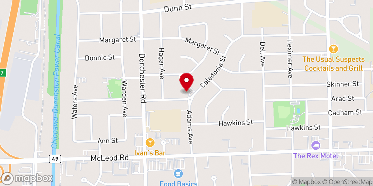 Map showing location of Peace Community Centre