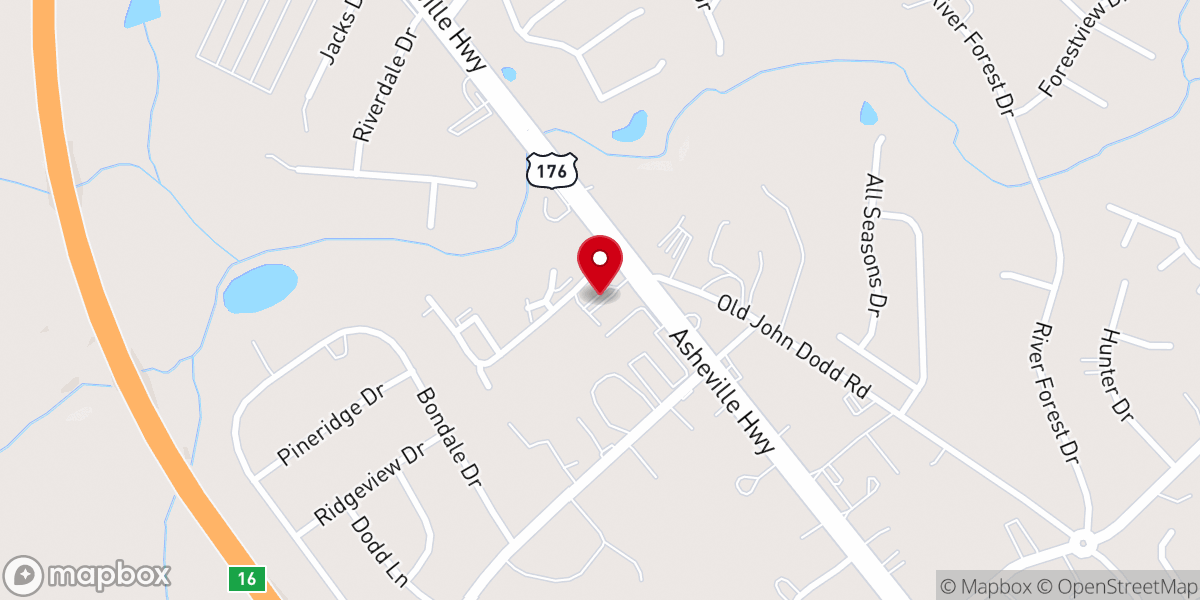 Map showing location of First Church of the Nazarene